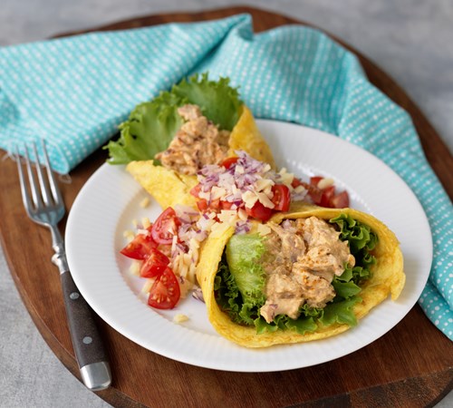 Omelettwrap med tacokyckling