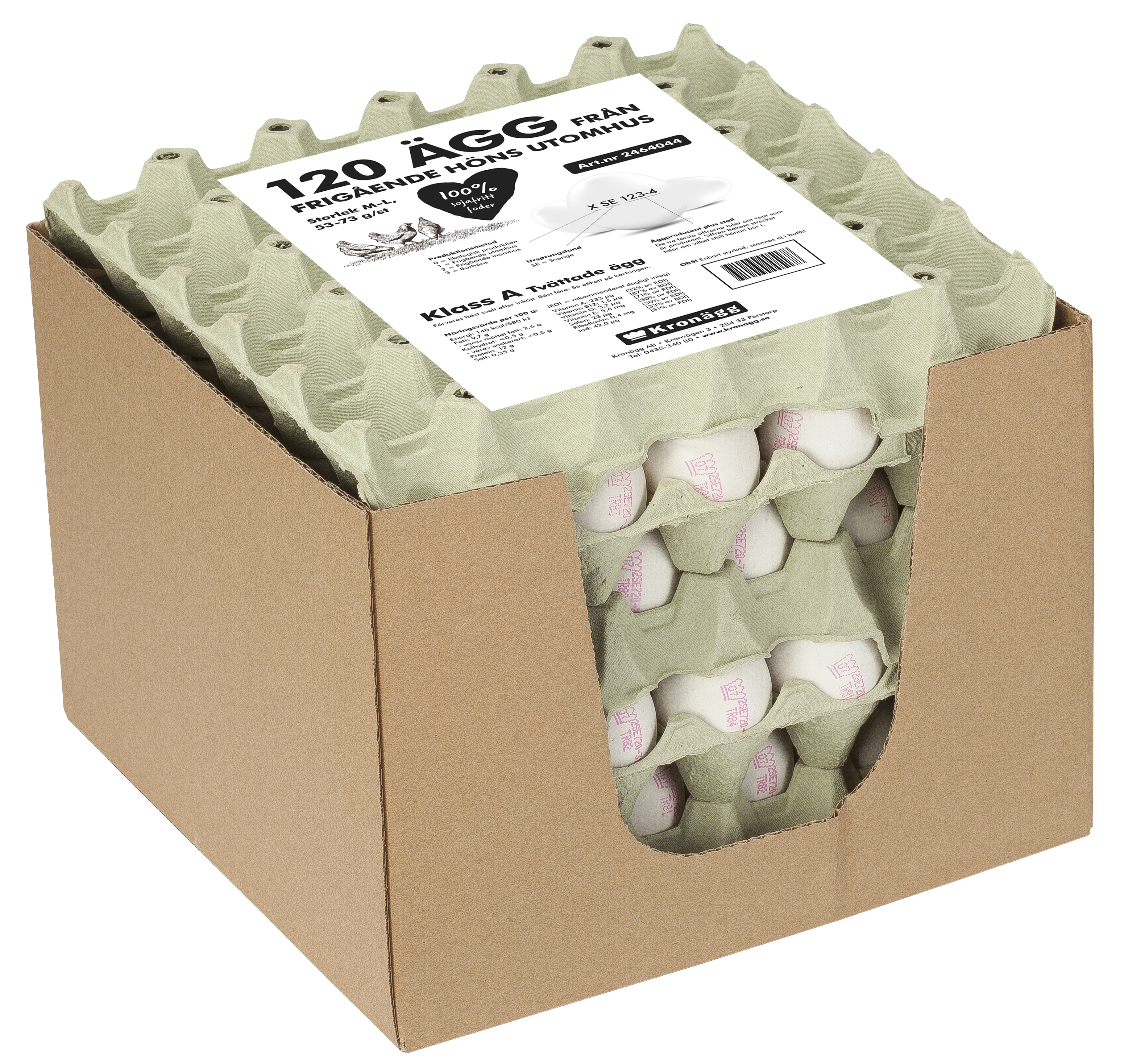 Sojafritt 120 ägg (4x30), M-L