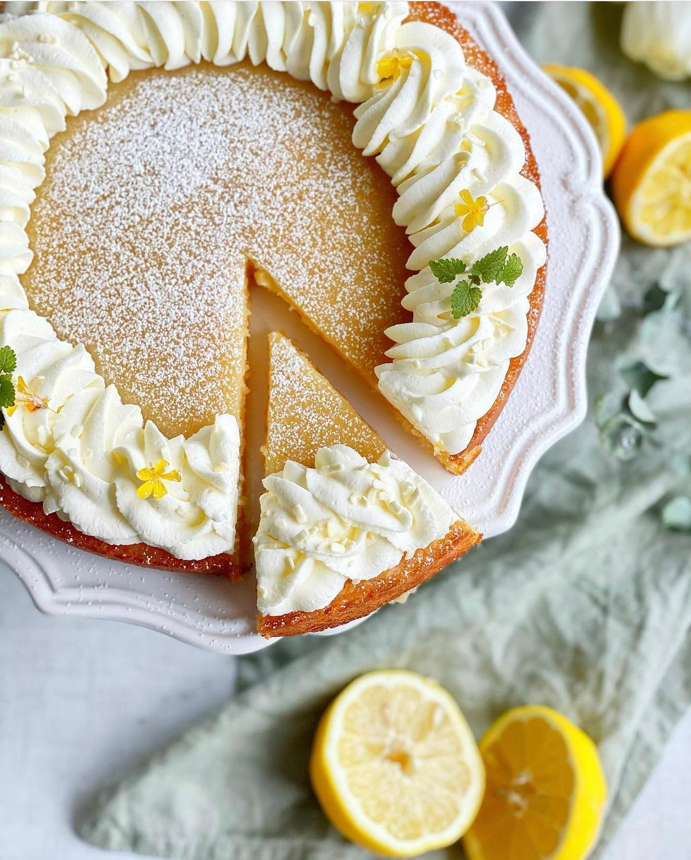 Citronkladdkaka med vit choklad 💛