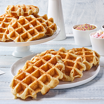 Belgiska våfflor med socker